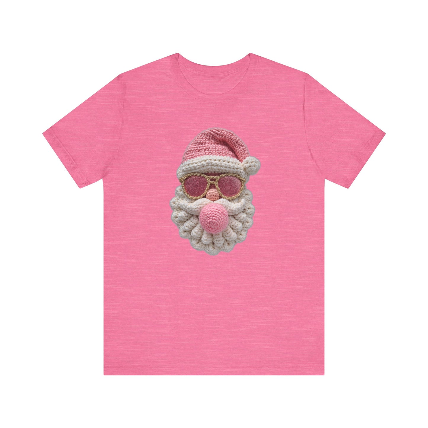 Santa Bubble Gum Christmas T-Shirt - Faux Yarn