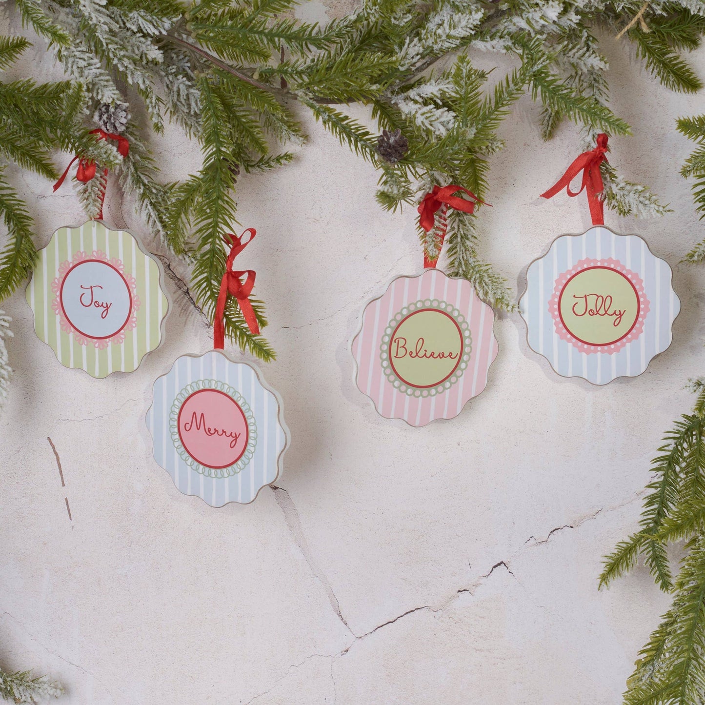 Cute Wooden Pastel Ornament Set
