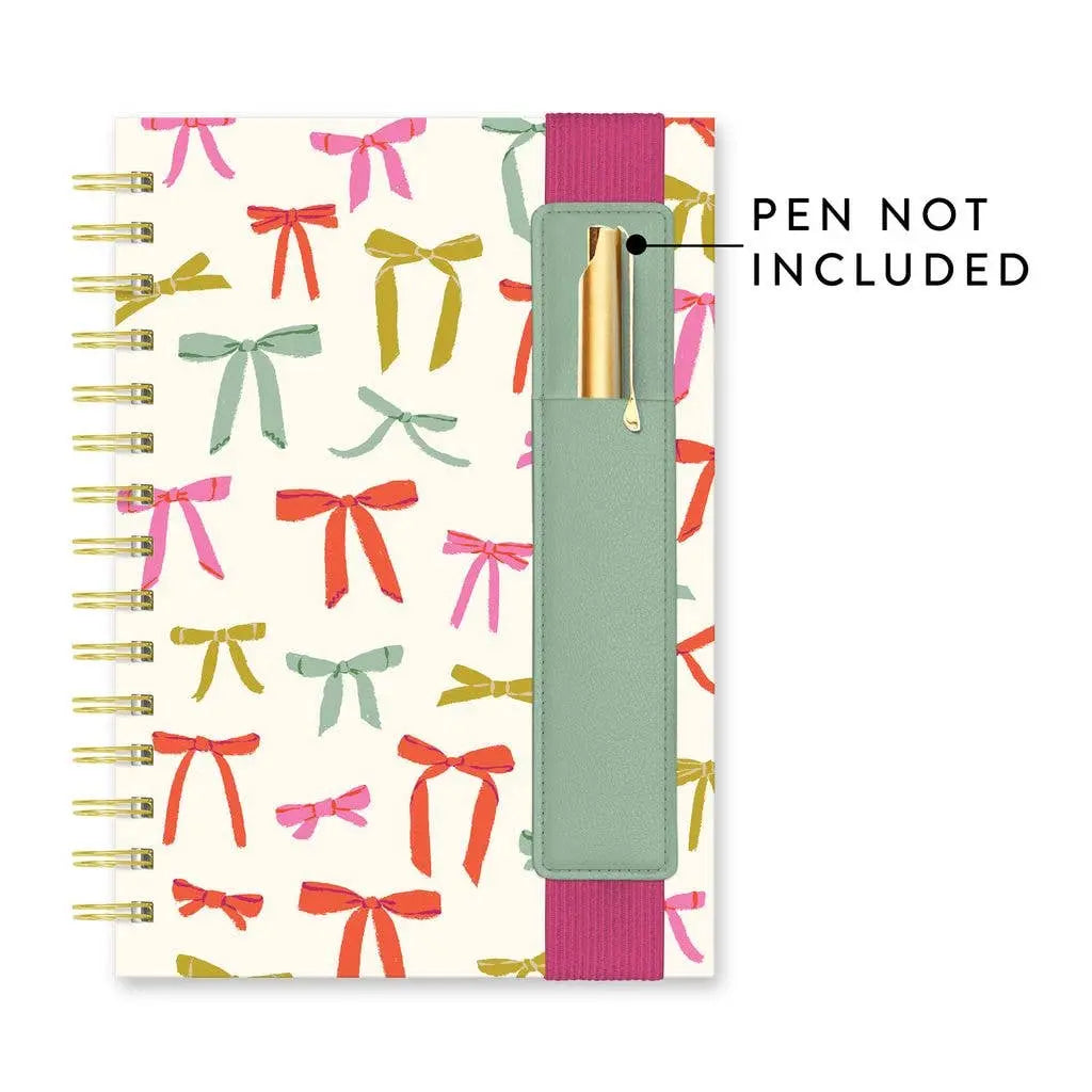 Put a Bow on It Oliver Notebook with Pen Pocket - Just So Happy