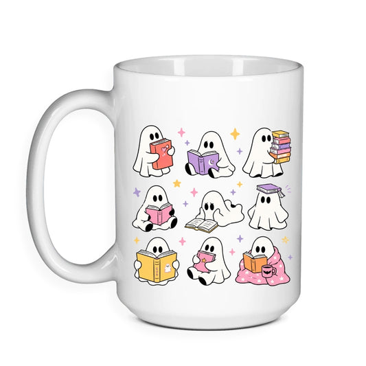 Reading Ghosts - Halloween Bookish Mug
