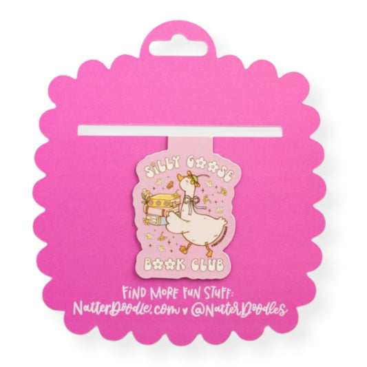 Silly Goose Book Club Magnetic Bookmark – Funny Reader Gift NatterDoodle