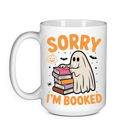 Sorry I'm Booked Ghost - Halloween Bookish Mug
