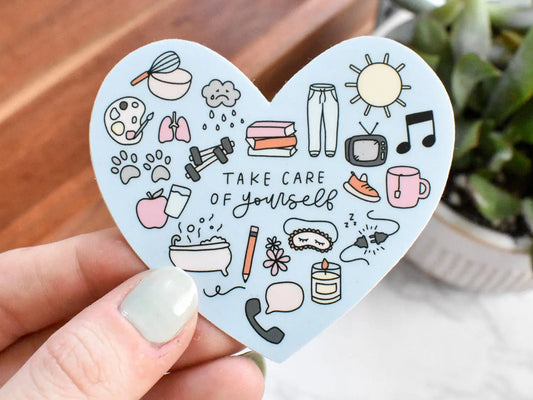 Take Care of Yourself Heart Sticker