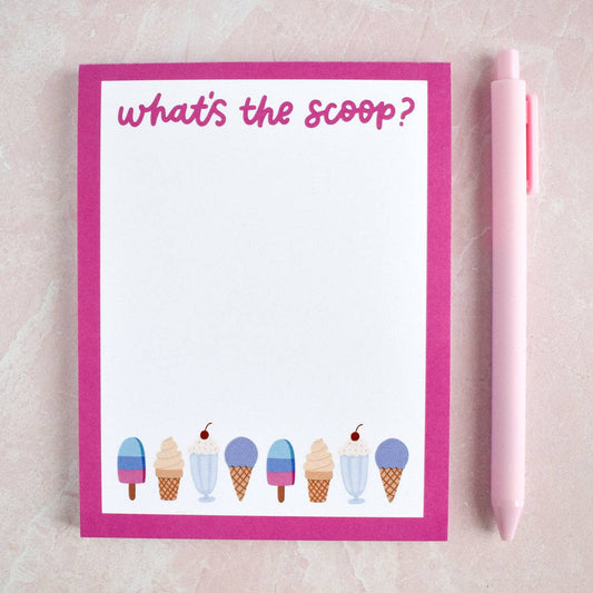 Ice Cream Notepad What's The Scoop