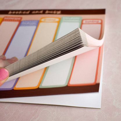 Bookish Notepad - Large Booked and Busy Weekly Planner
