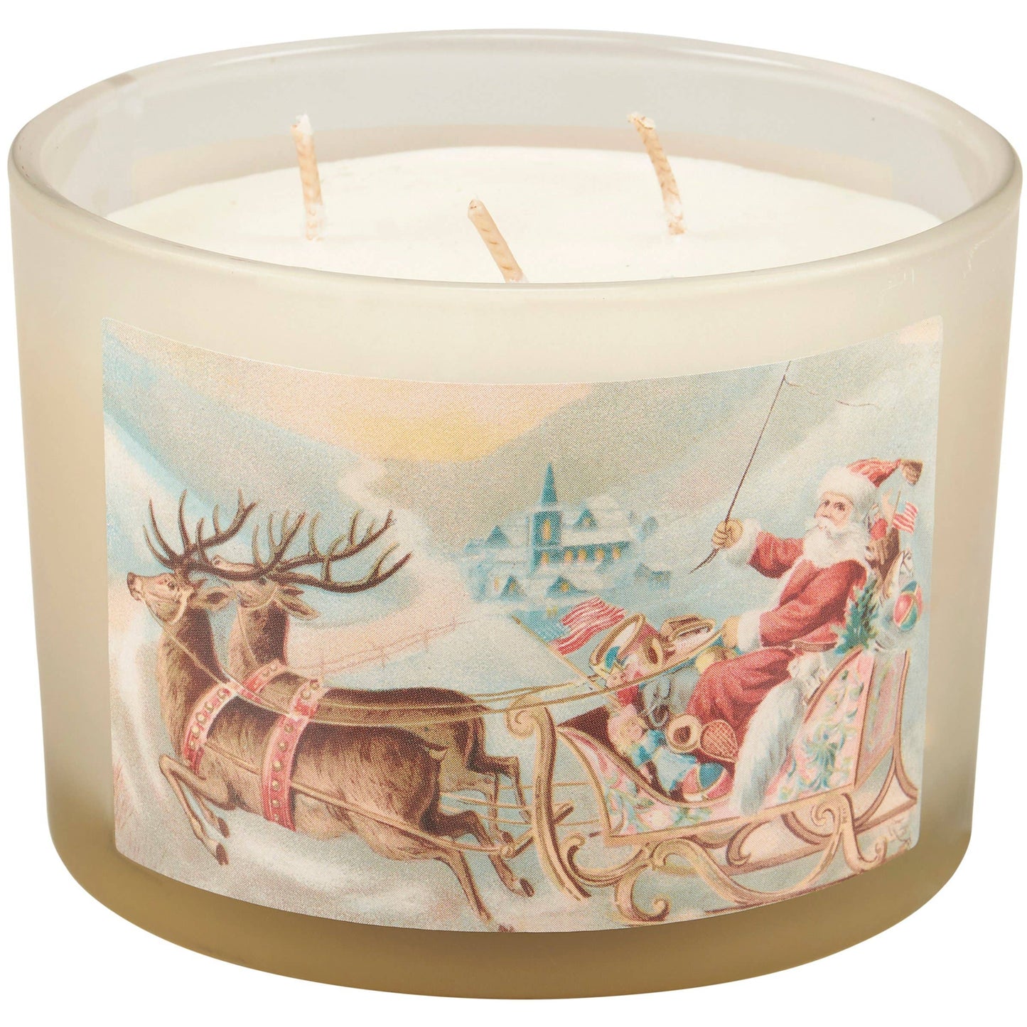 Santa Sleigh Candle