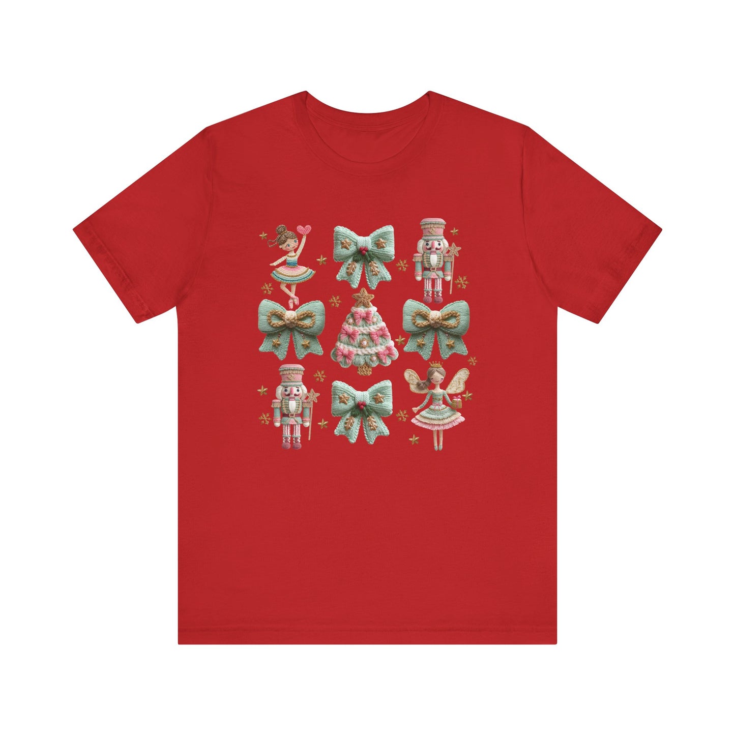 Nutcracker Coquette Christmas T-Shirt - Faux Yarn