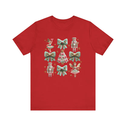 Nutcracker Coquette Christmas T-Shirt - Faux Yarn