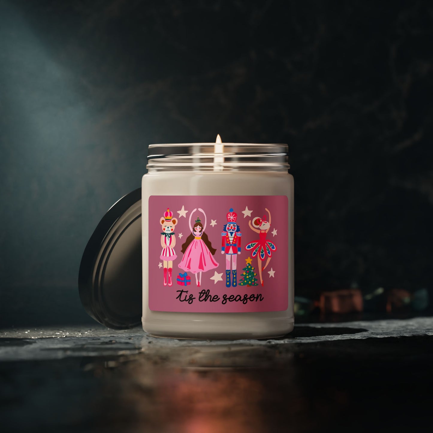 Tis the Season Nutcracker Christmas 9oz Scented Soy Candle