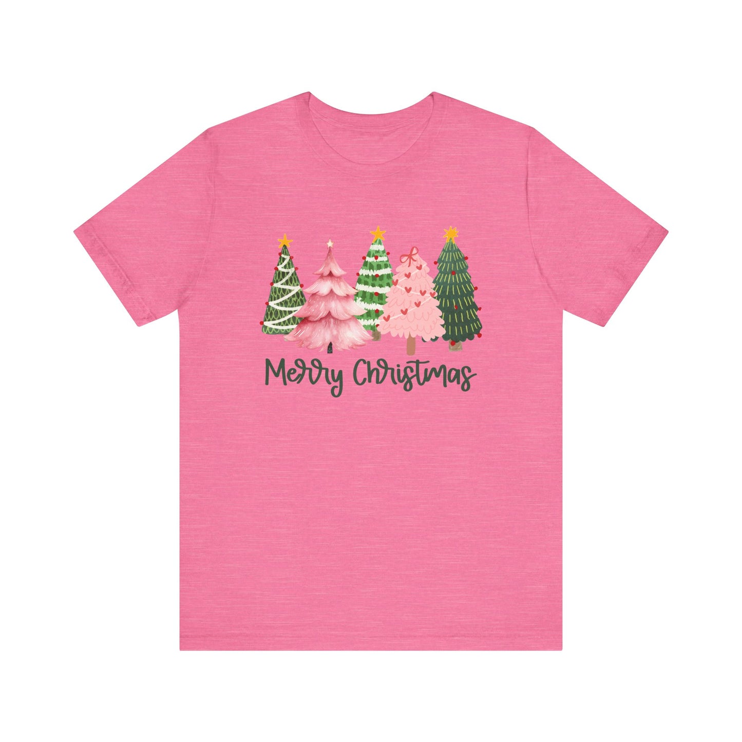 Pink Trees Merry Christmas T-Shirt