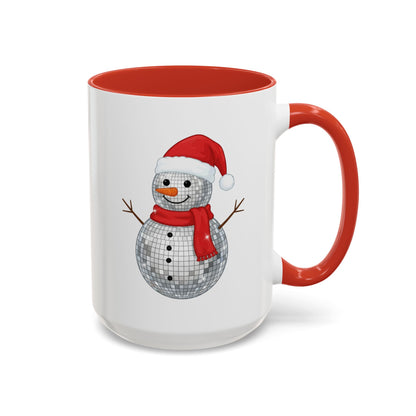 Disco Ball Snowman Christmas Coffee Mug - 11 oz. or 15 oz.