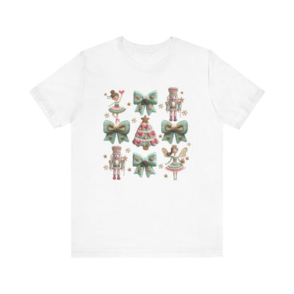 Nutcracker Coquette Christmas T-Shirt - Faux Yarn