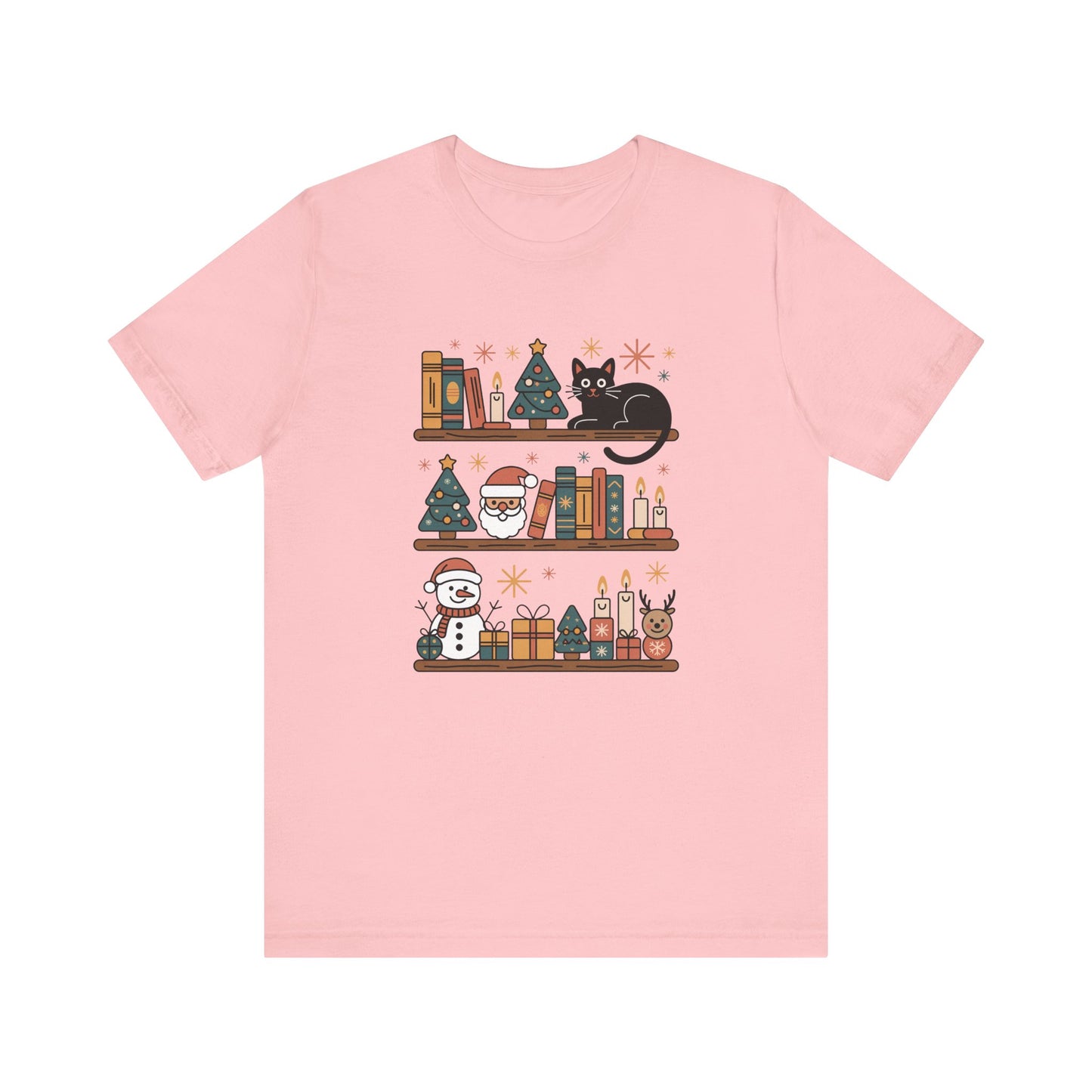 Bookish Christmas Shelf T-Shirt