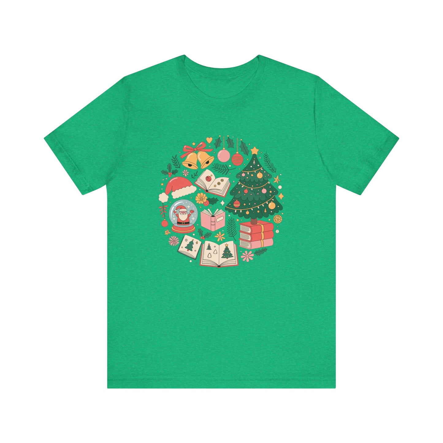 Bookish Snow Globe Christmas T-Shirt