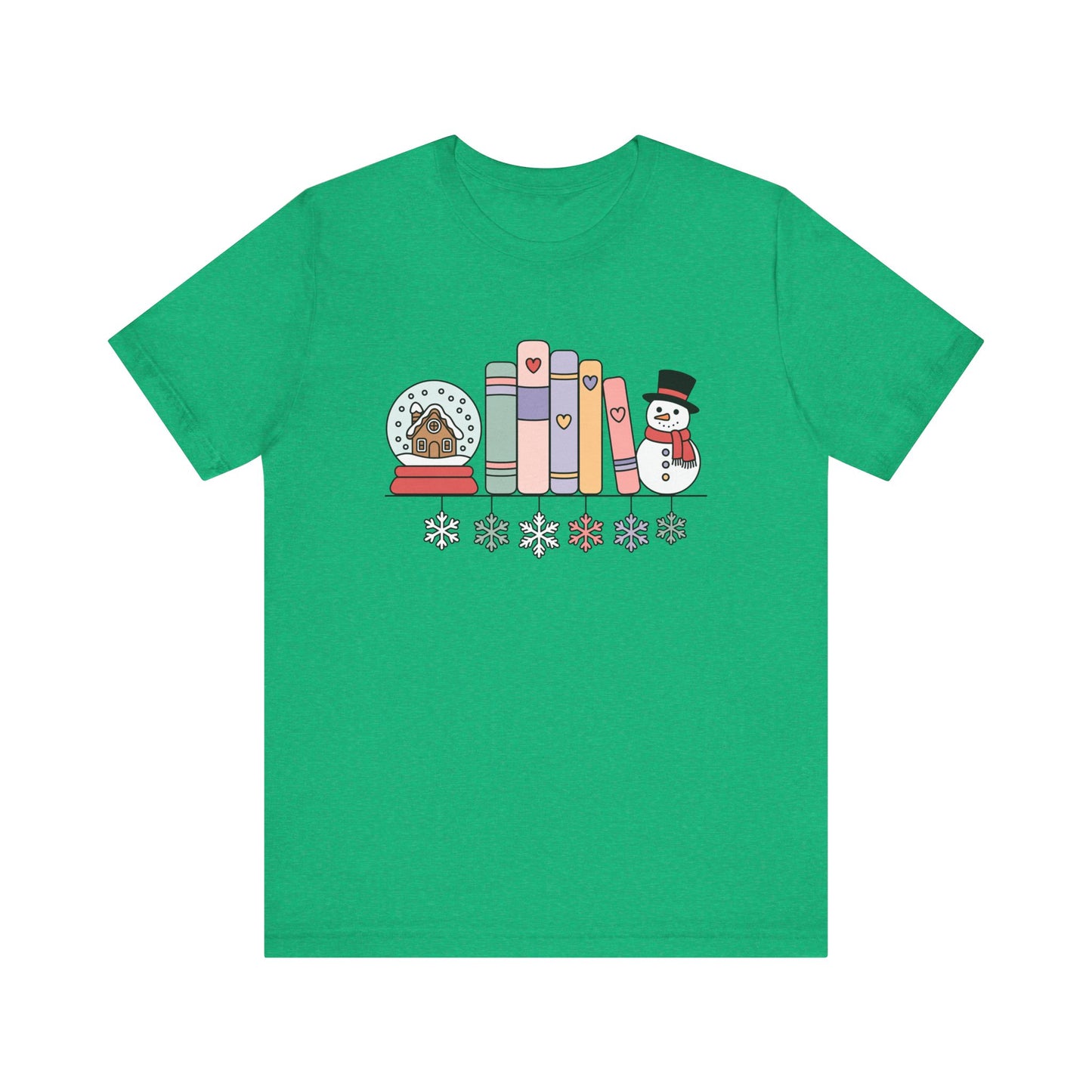 Cozy Book Shelf Christmas T-Shirt