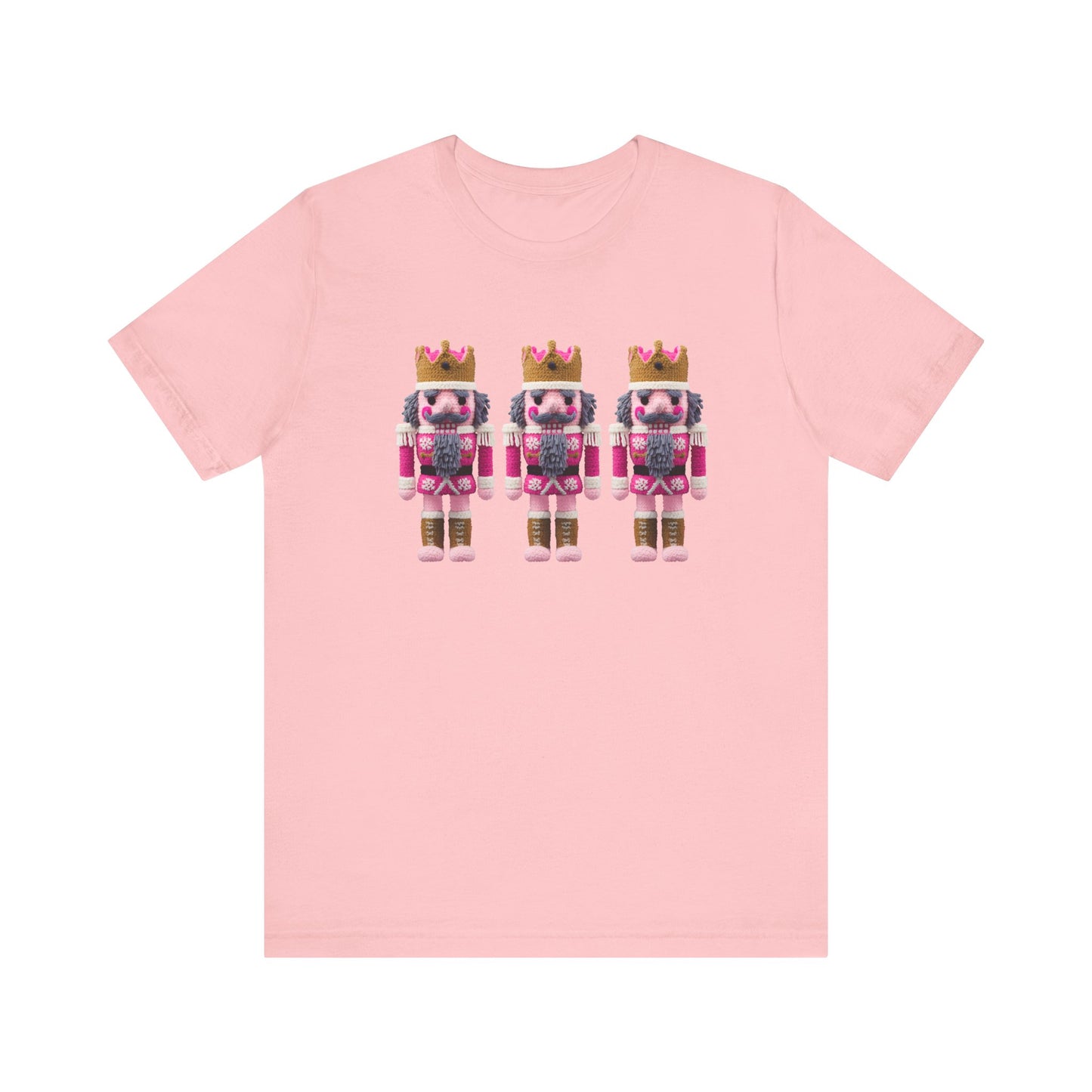 Pink Nutcrackers Christmas T-Shirt - Faux Yarn