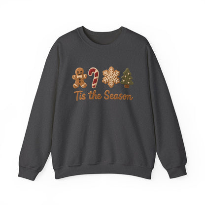 Tis the Season Christmas Sweatshirt - Faux Yarn