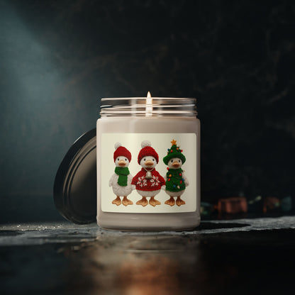 Cute Christmas Geese 9oz Scented Soy Candle