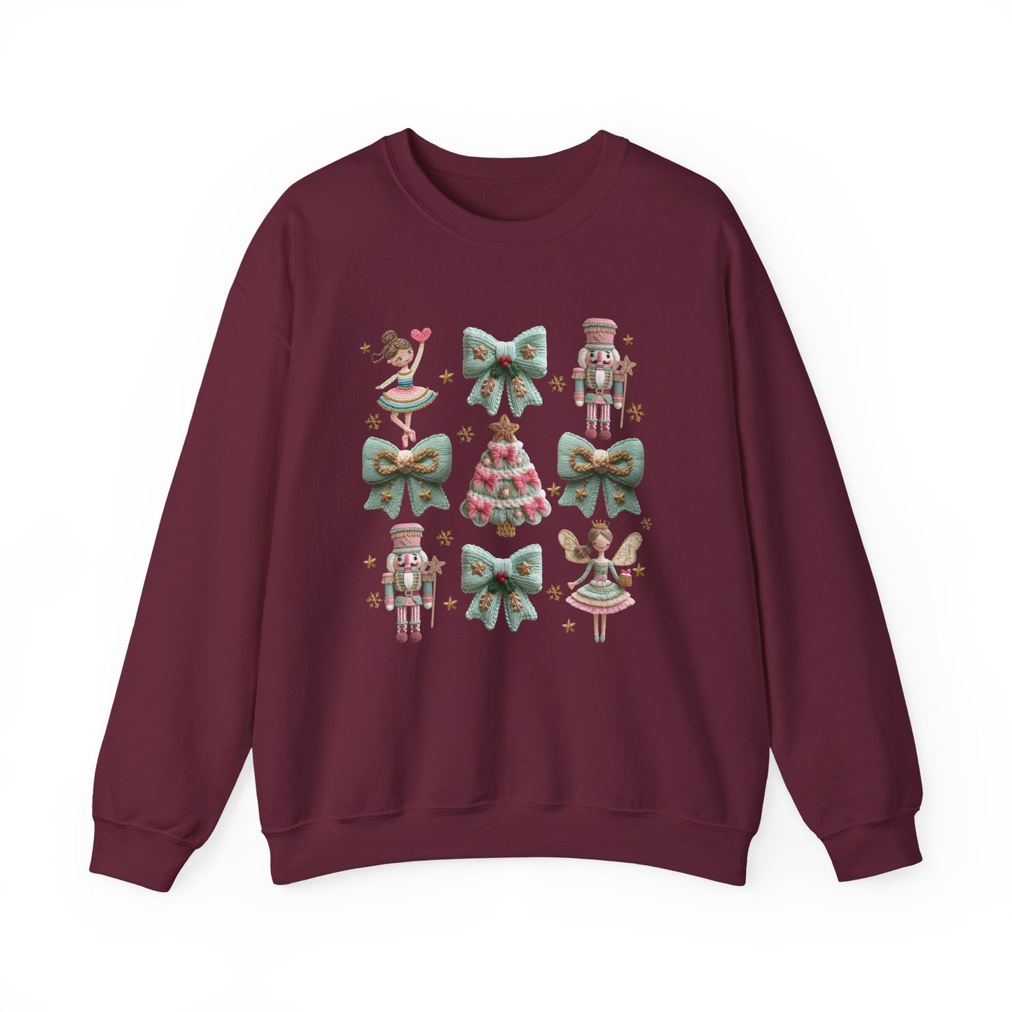 Nutcracker Coquette Christmas Sweatshirt - Faux Yarn