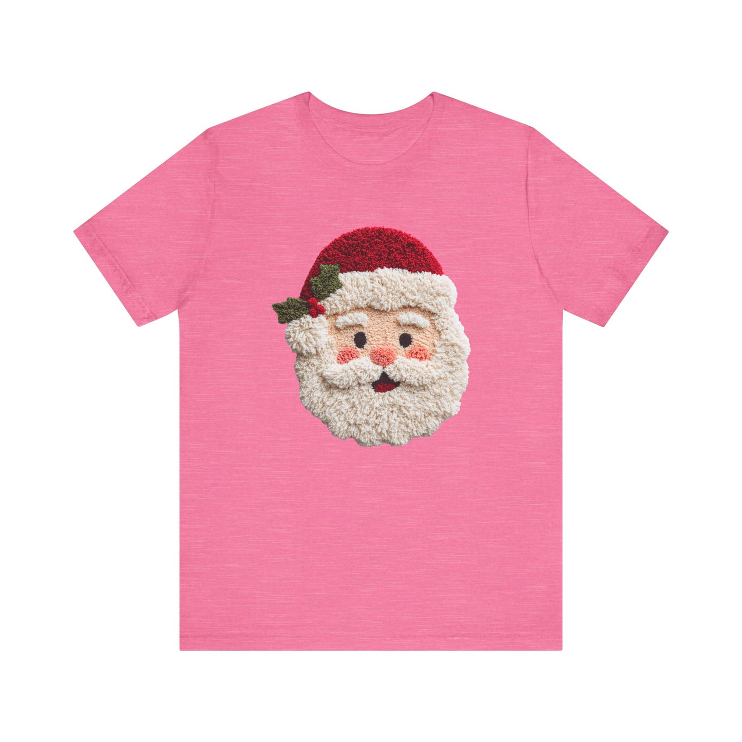 Santa Claus Christmas T-Shirt - Faux Yarn