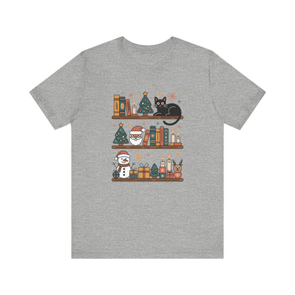 Bookish Christmas Shelf T-Shirt