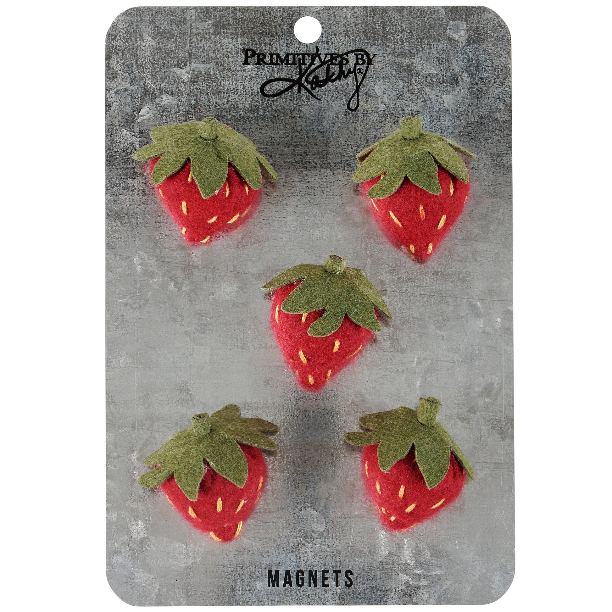 Strawberry Felt Magnet Set Primitives by Kathy
