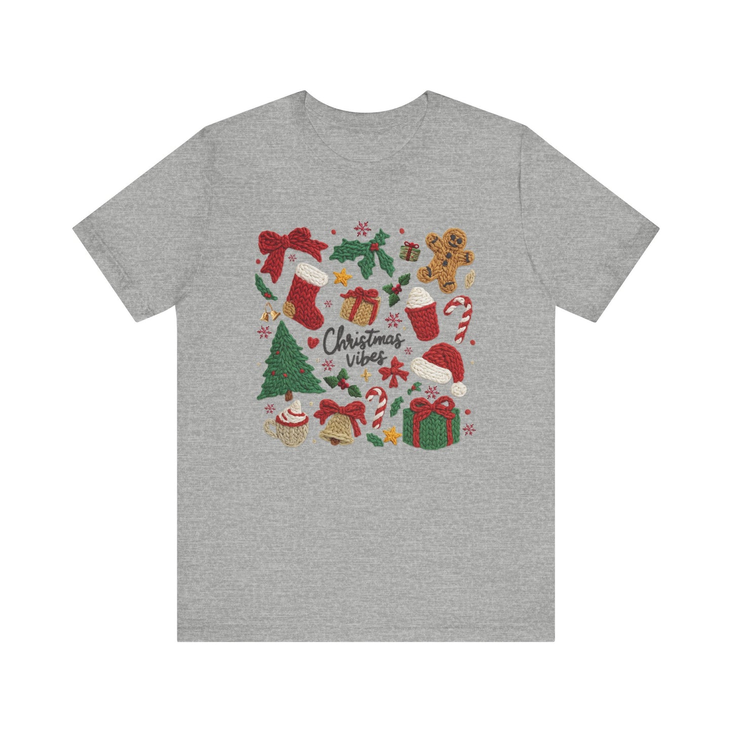 Christmas Vibes T-Shirt - Faux Yarn