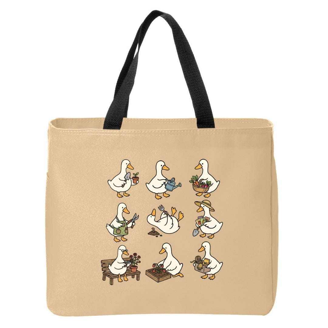 Gardening Silly Goose Tote Bag Just So Happy