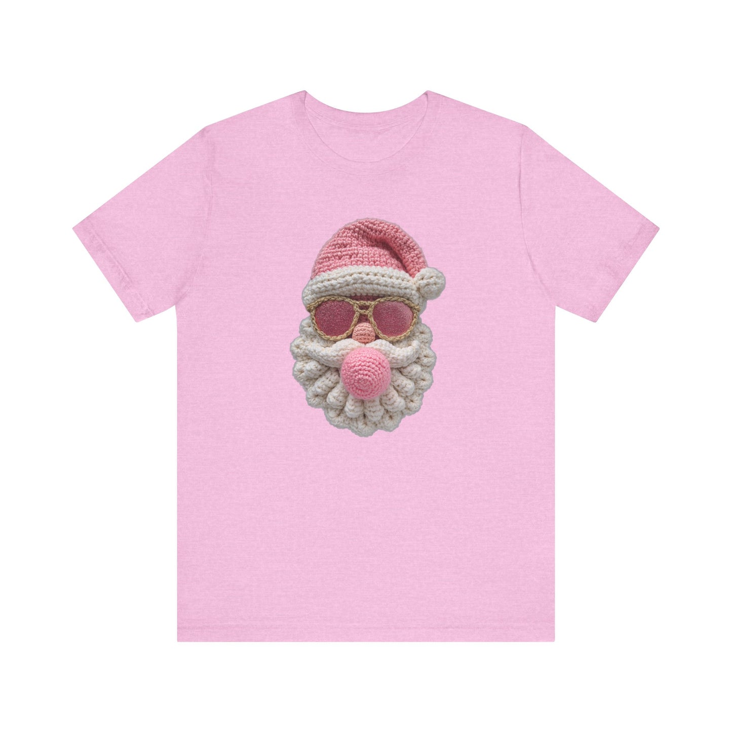 Santa Bubble Gum Christmas T-Shirt - Faux Yarn