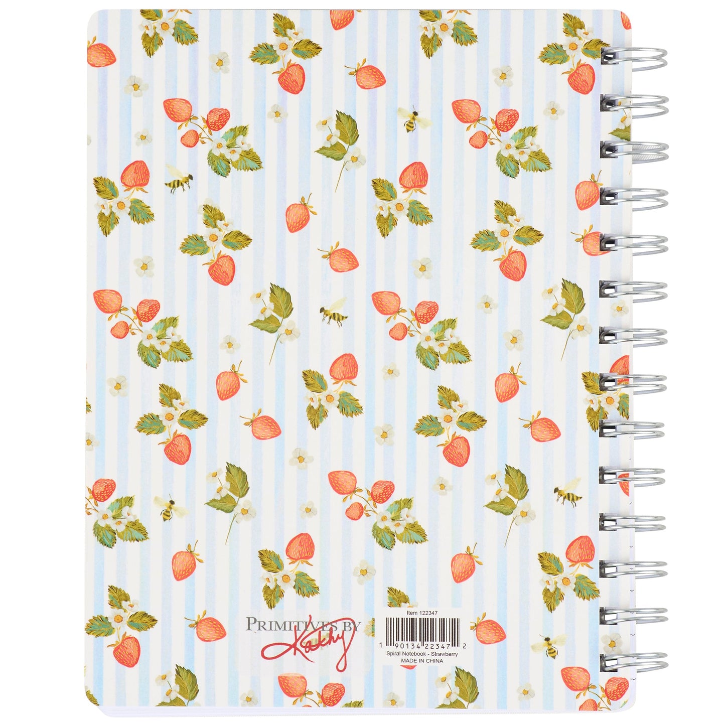 Strawberry Spiral Notebook Primitives by Kathy