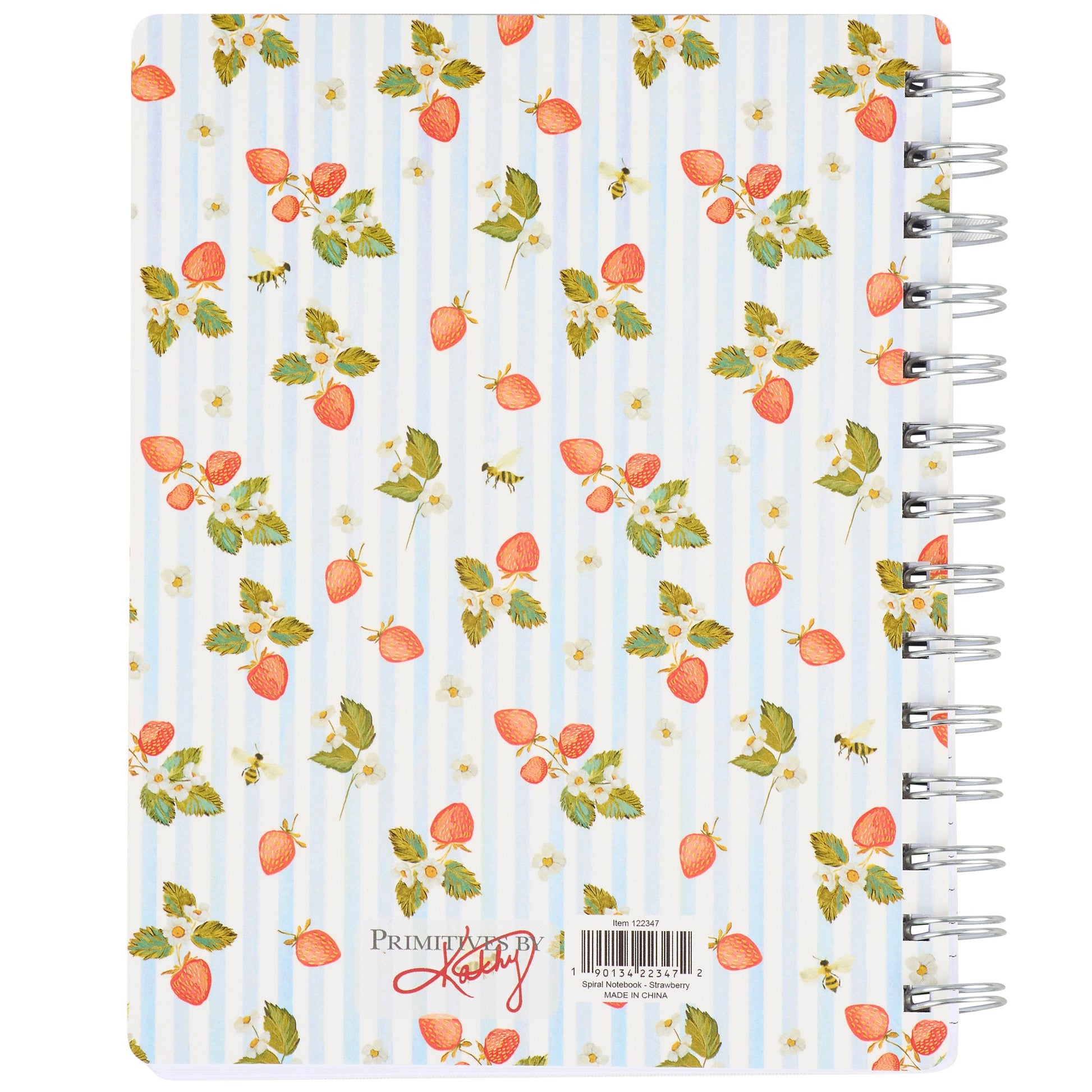 Strawberry Spiral Notebook Primitives by Kathy