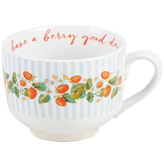 Have A Berry Good Day Strawberry Mug Primitives by Kathy