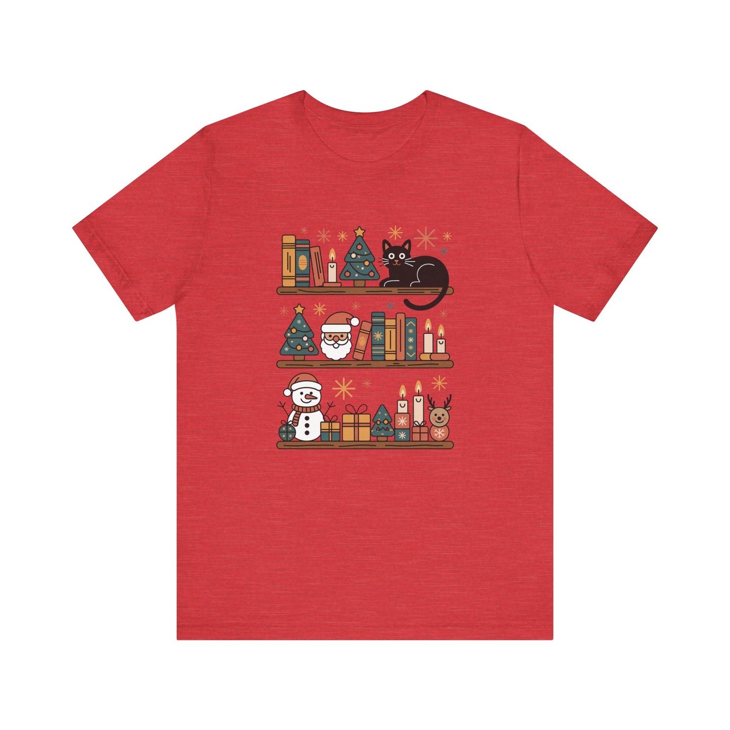 Bookish Christmas Shelf T-Shirt