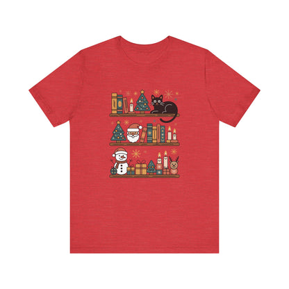 Bookish Christmas Shelf T-Shirt