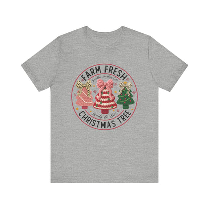 Farm Fresh Christmas Trees T-Shirt - Faux Yarn