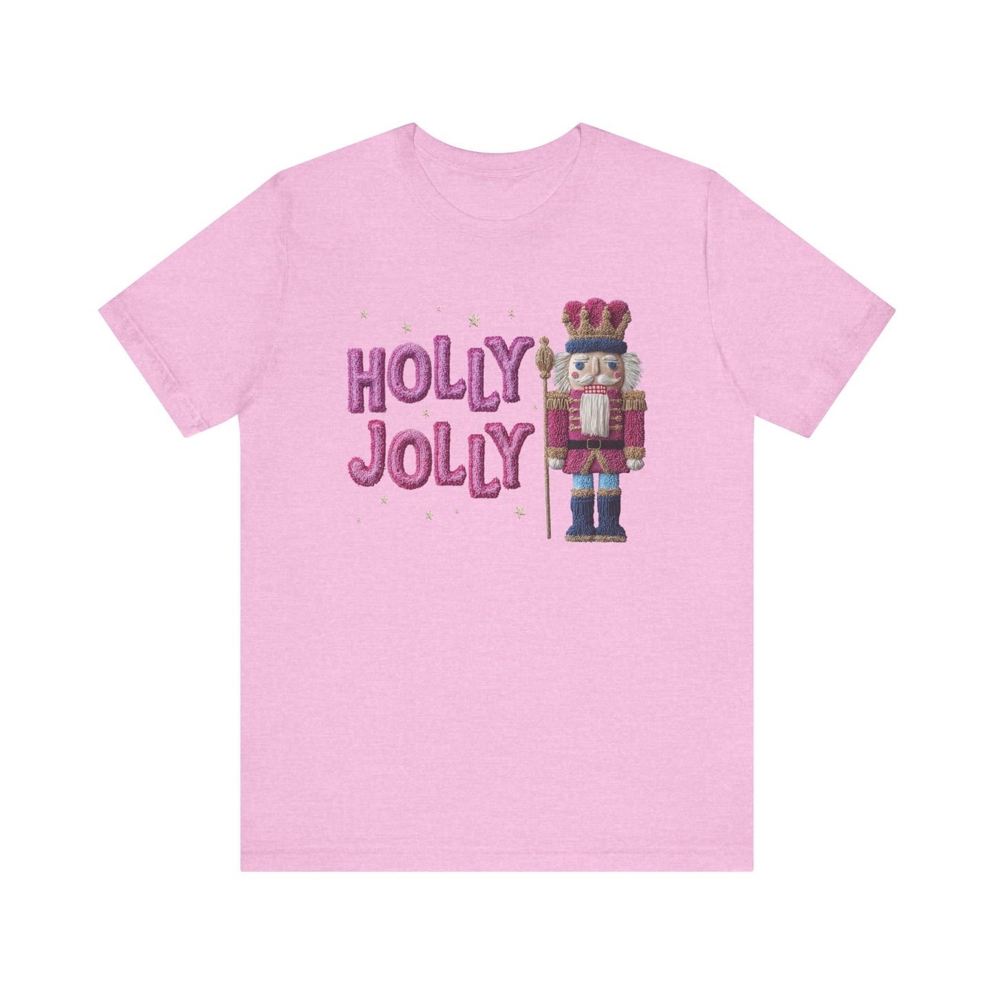 Holly Jolly Nutcracker Christmas T-Shirt - Faux Yarn