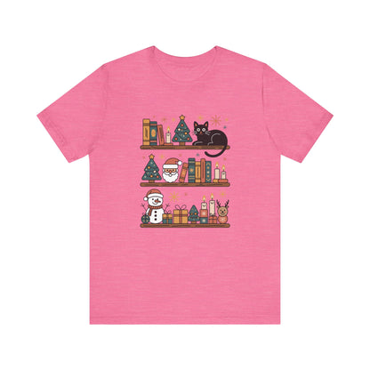 Bookish Christmas Shelf T-Shirt