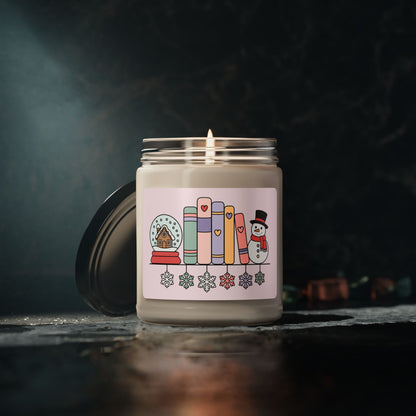 Cozy Book Shelf Christmas 9oz Scented Soy Candle