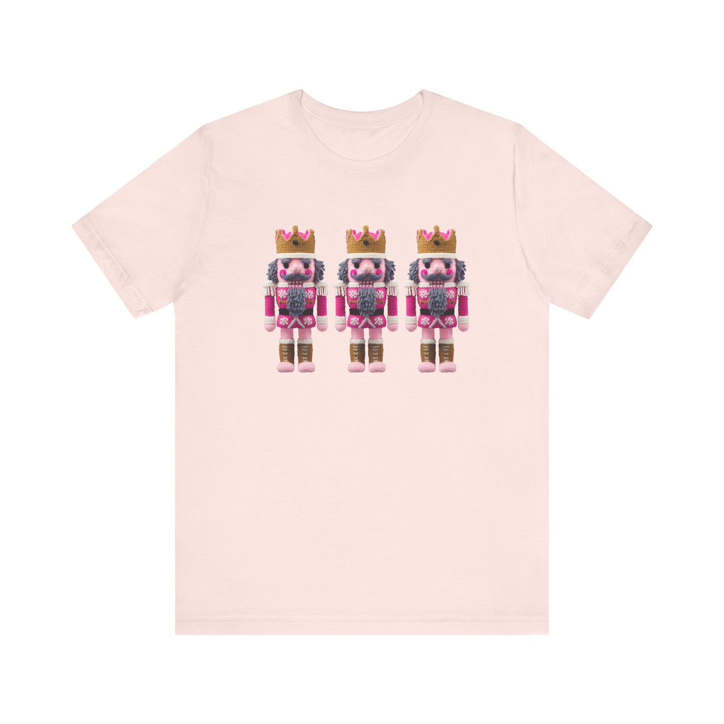Pink Nutcrackers Christmas T-Shirt - Faux Yarn