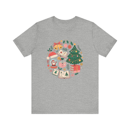 Bookish Snow Globe Christmas T-Shirt