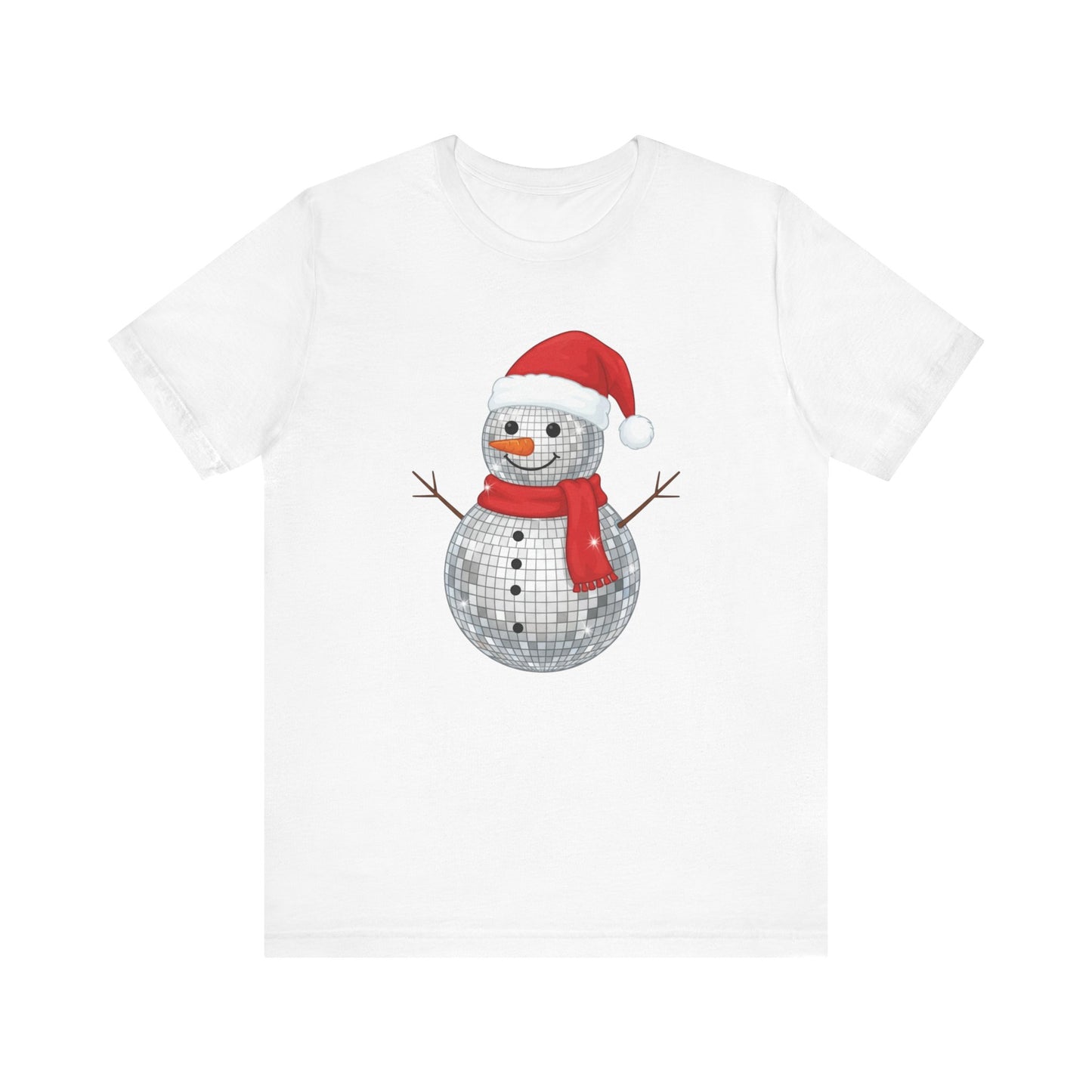 Disco Ball Snowman Christmas T-Shirt