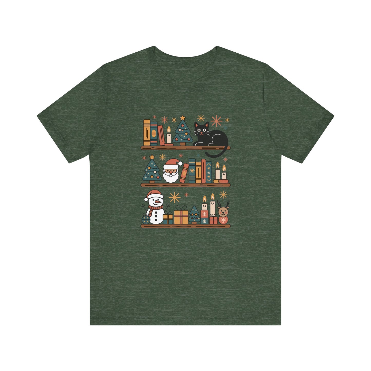 Bookish Christmas Shelf T-Shirt
