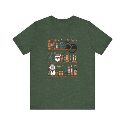 Bookish Christmas Shelf T-Shirt