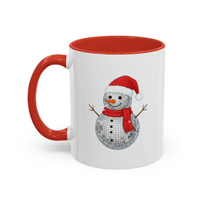 Disco Ball Snowman Christmas Coffee Mug - 11 oz. or 15 oz.