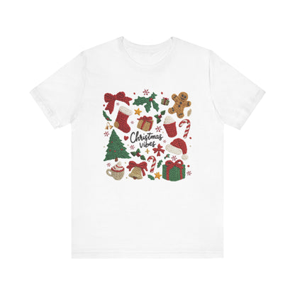 Christmas Vibes T-Shirt - Faux Yarn
