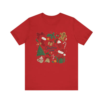 Christmas Vibes T-Shirt - Faux Yarn