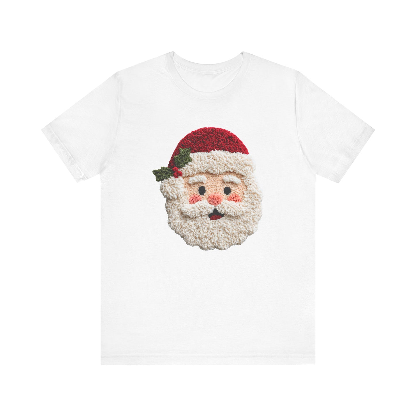 Santa Claus Christmas T-Shirt - Faux Yarn