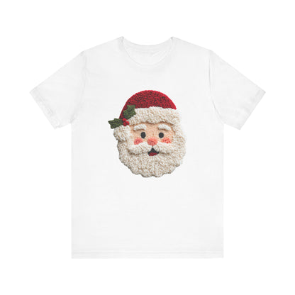 Santa Claus Christmas T-Shirt - Faux Yarn