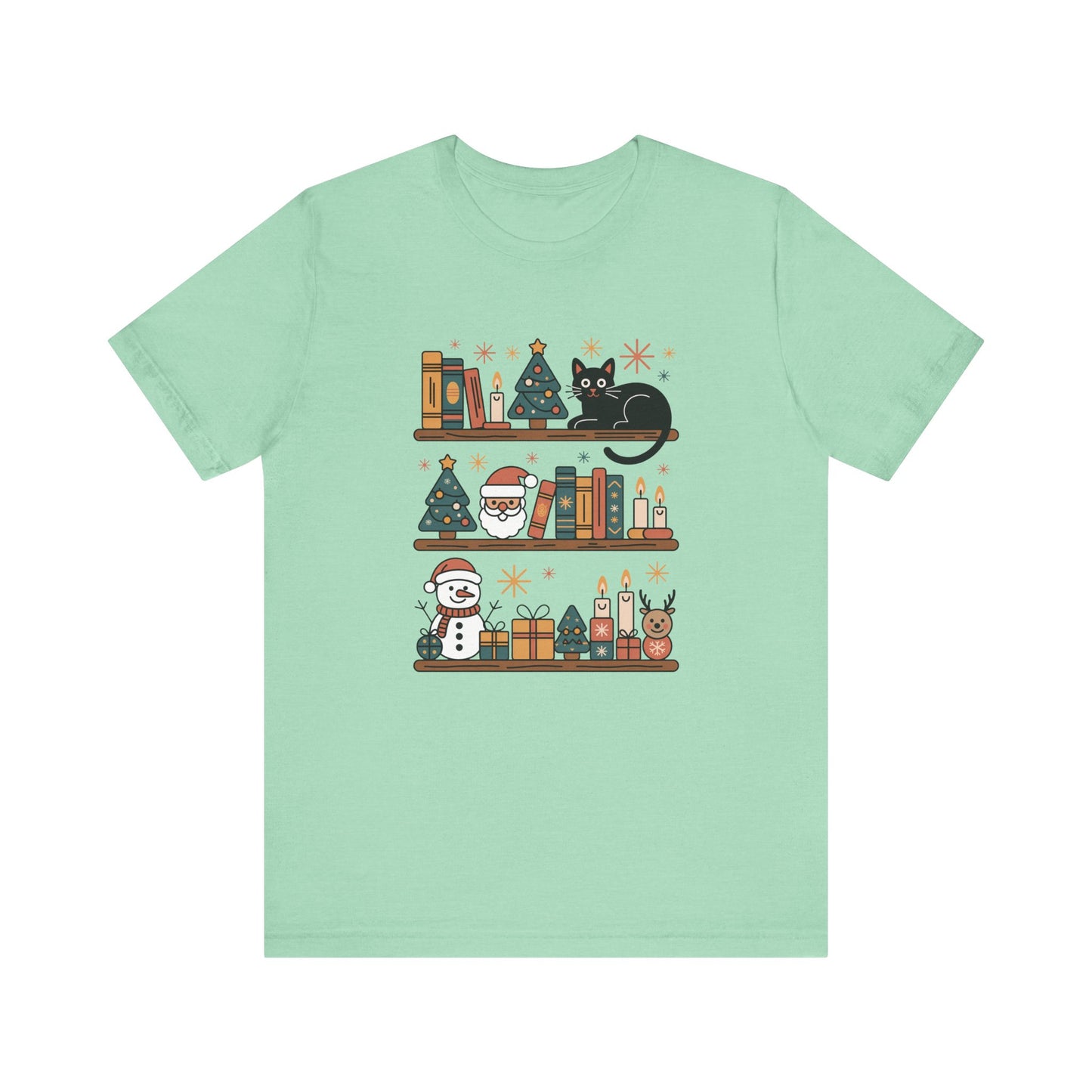 Bookish Christmas Shelf T-Shirt
