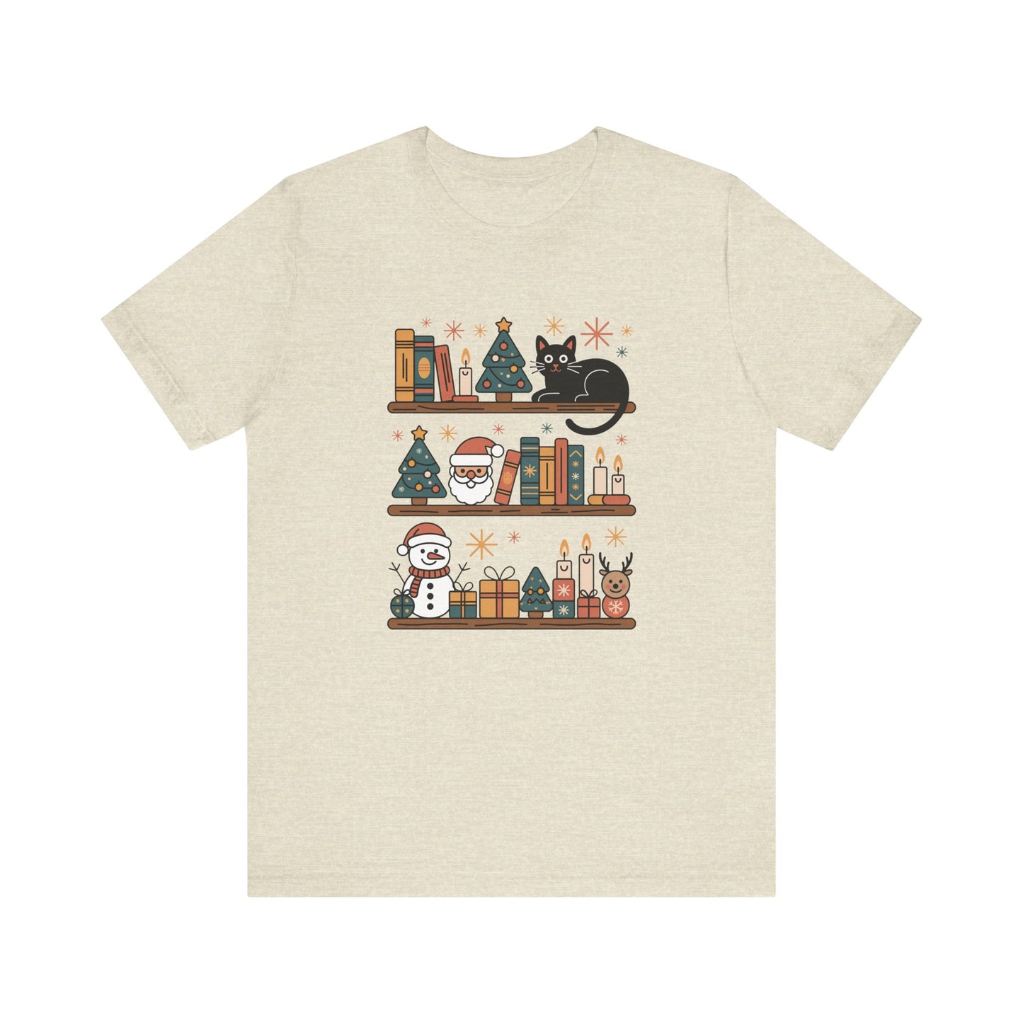 Bookish Christmas Shelf T-Shirt